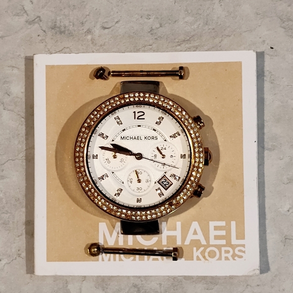 MICHAEL KORS PARKER MK5633 ROSE GOLD WATCH MOTHER OF PEARL FACE NEEDS NEW BAND - Picture 12 of 16